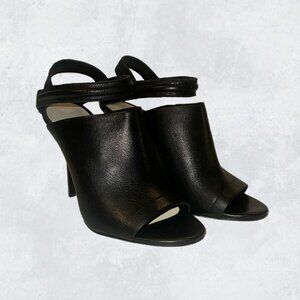 3.1 PHILLIP LIM Black leather "Martini" Cutout Heels Size 35